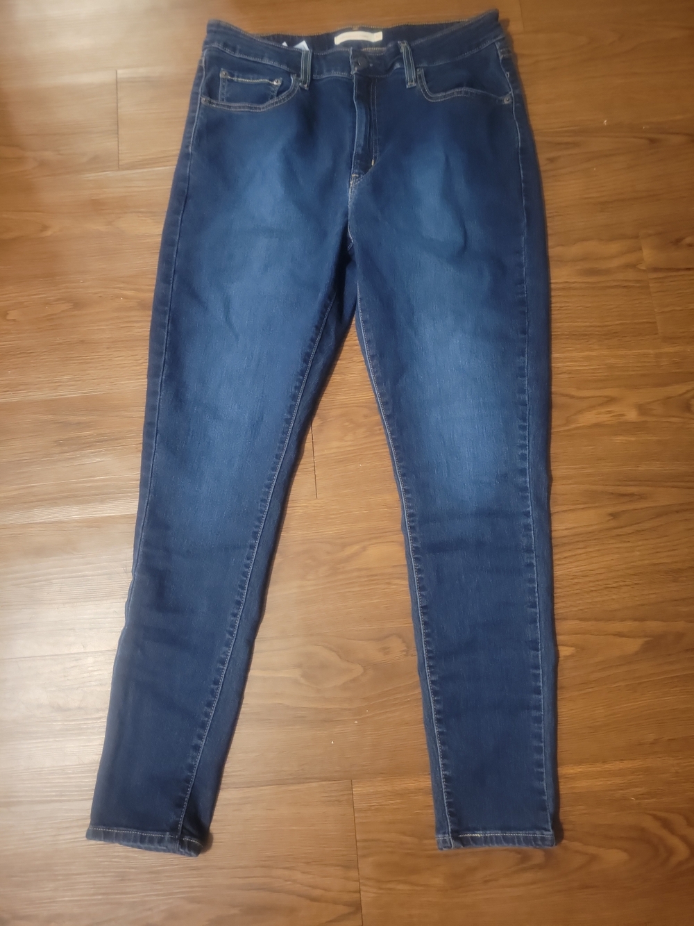 Levi's 721 High Rise Skinny Jeans Women's Size 32 Blue Stretch Denim